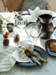GreenGate Biscuit Bord (Serveerbord) Alice Volcano Zwart(14.5 x 23 cm)