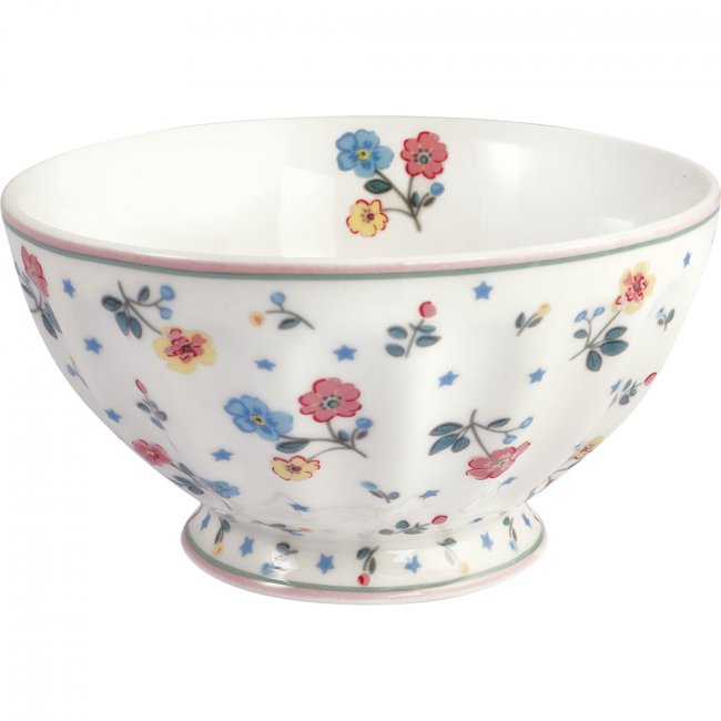 GreenGate Schaaltje (French Bowl) xlarge Adelena wit (400 ml) - Klik op de afbeelding om het venster te sluiten