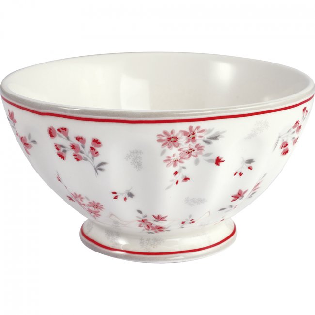 GreenGate Schaaltje (French Bowl) xlarge Emberly wit (400 ml) - Klik op de afbeelding om het venster te sluiten