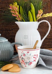 GreenGate Beker (Latte Cup) Abella wit 350 ml - Ø 10 cm