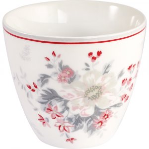 GreenGate Beker (Latte Cup) Abella wit 350 ml - Ø 10 cm