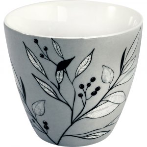 GreenGate Latte cup Drew grey 350 ml - Ø 10 cm