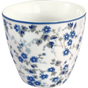 GreenGate Latte cup Monica dusty blue 350 ml - Ø 10 cm