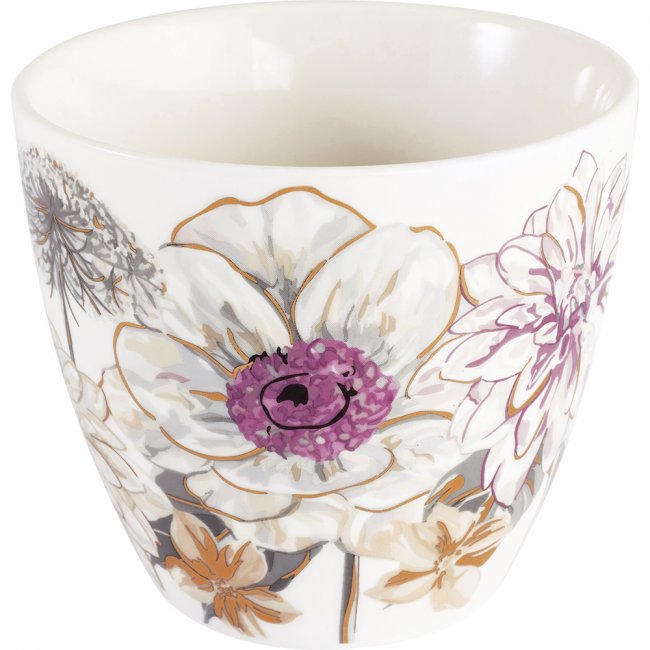 GreenGate Beker (Latte Cup) Estella wit 350 ml - Ø 10 cm - Klik op de afbeelding om het venster te sluiten