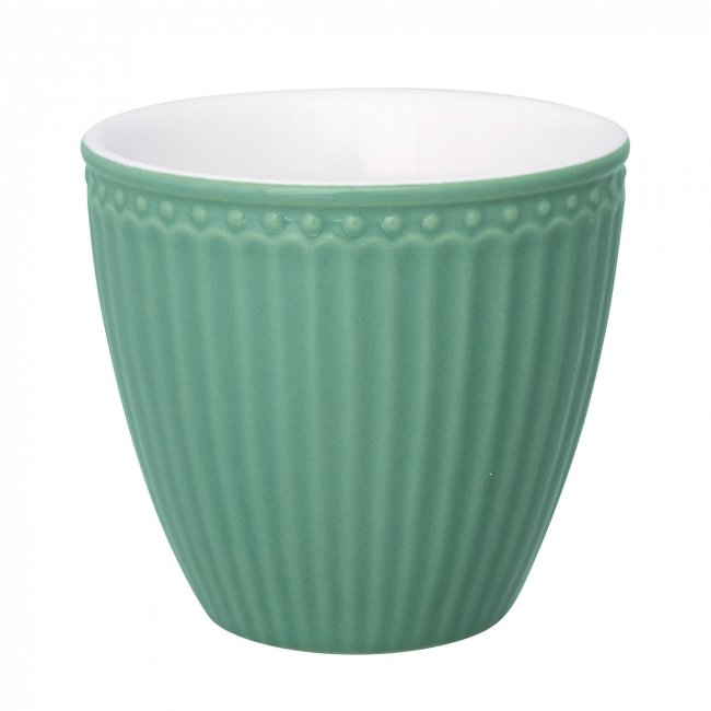 GreenGate Espressokopje (mini latte cup) Alice Dusty groen - 125ml - Klik op de afbeelding om het venster te sluiten