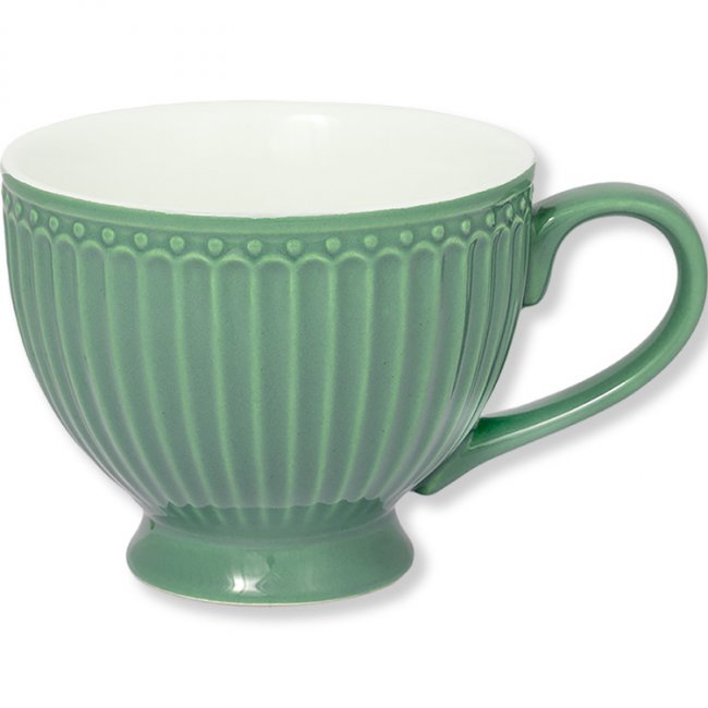 GreenGate Theekop Alice Dusty Groen Ø11cm H9.5cm - 400ml - Klik op de afbeelding om het venster te sluiten