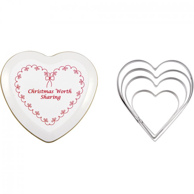 GreenGate Heart cookie cutter box Layla heart Weiß - zum Schließen ins Bild klicken