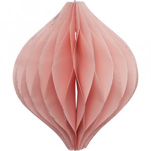 GreenGate Xmas Honeycomb pale pink foldable (H 12 cm)