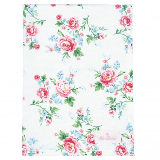 GreenGate Tea towel Alma white (50 x 70 cm) - Click Image to Close