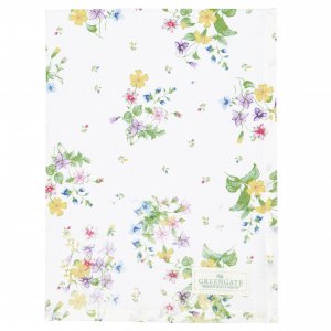 GreenGate Theedoek Fiola wit (50 x 70 cm)