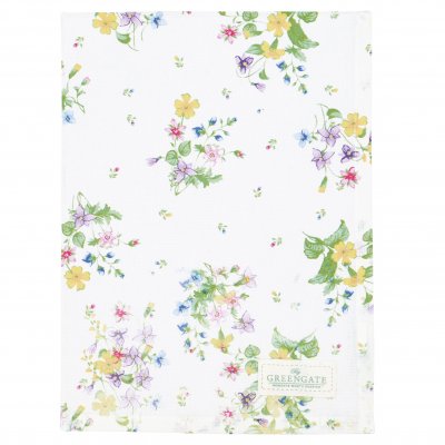 GreenGate Tea towel Fiola white (50 x 70 cm)