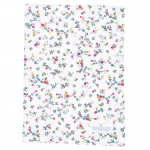 GreenGate Geschirrtuch (Tea towel) Leona white (50 x 70 cm)