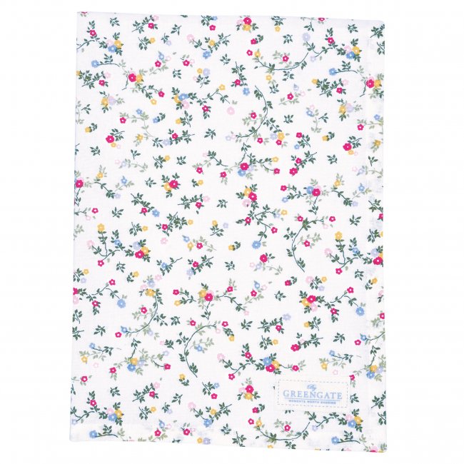 GreenGate Tea towel Leona white (50 x 70 cm) - Click Image to Close