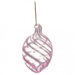 GreenGate Egg Ornament Swirl Wide Pale Pink