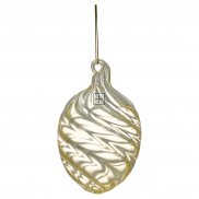 GreenGate Egg Ornament Swirl Wide Pale Yellow