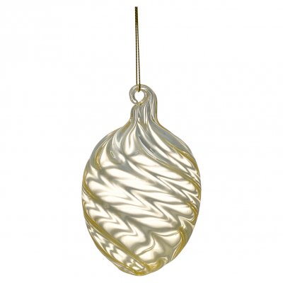 GreenGate Ei Ornament Swirl Wide Lichtgeel