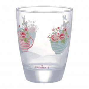 GreenGate Drinkglas Alma bloemen wit (300 ml)