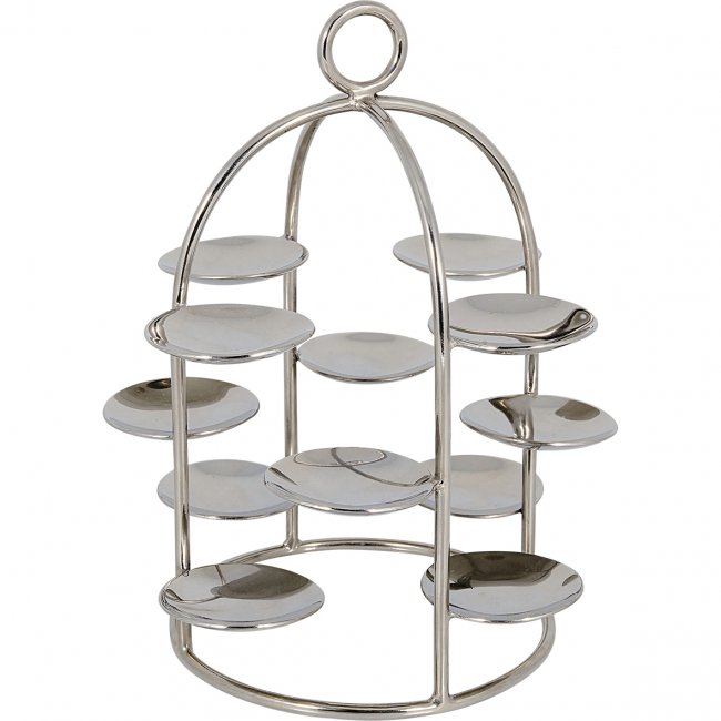 GreenGate mini taartstandaard houder silver (26 x 16 cm) - Etagere - Klik op de afbeelding om het venster te sluiten