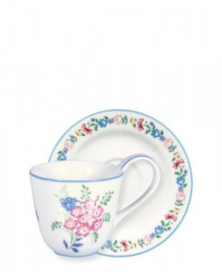 GreenGate Cup & saucer Elina white (270 ml)