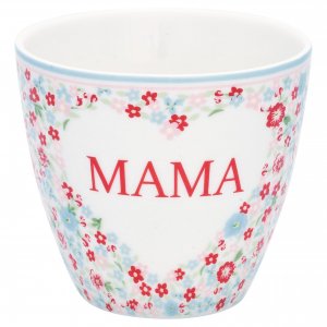 GreenGate Latte cup Alma mama white 9x10 cm (350 ml)
