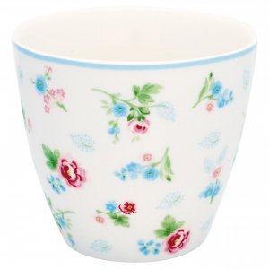 GreenGate Latte cup Alma petit white 9x10 cm (350 ml)