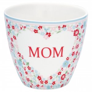 GreenGate Latte cup (Beker) Alma mom wit 9x10 cm (350 ml)