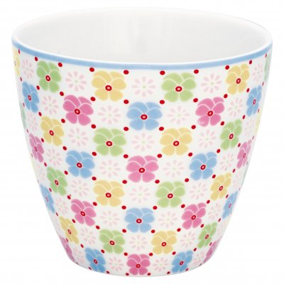 GreenGate Latte cup (Beker) Edie wit 9x10 cm (350 ml)