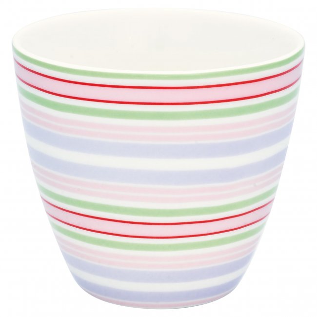 GreenGate Latte cup (Beker) Evelina wit 9x10 cm (350 ml) - Klik op de afbeelding om het venster te sluiten