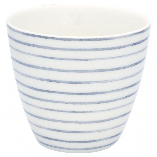 GreenGate Latte cup (Becher) Gritt white 9x10 cm (350 ml) - zum Schließen ins Bild klicken