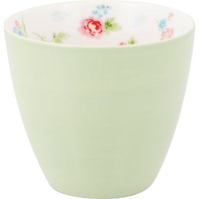 GreenGate Latte cup pale green Alma petit inside 9x10 cm (350 ml) - Limited Edition