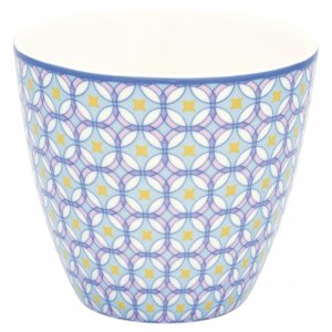 GreenGate Latte cup (Beker) Lola lichtblauw 9x10 cm (350 ml)