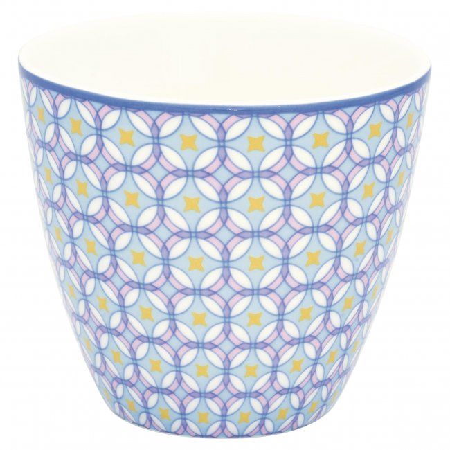 GreenGate Latte cup (Beker) Lola lichtblauw 9x10 cm (350 ml) - Klik op de afbeelding om het venster te sluiten