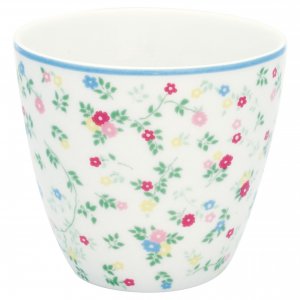 GreenGate Latte cup (Becher) Leona white 9x10 cm (350 ml)