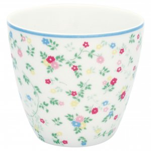 GreenGate Latte cup Leona white 9x10 cm (350 ml)