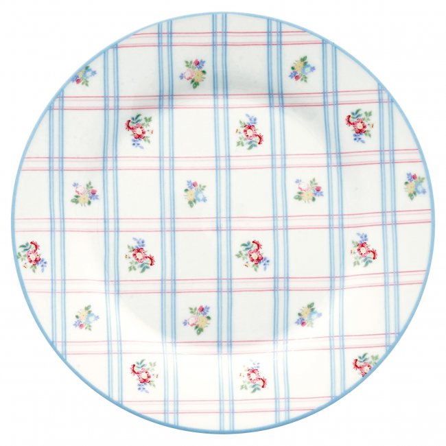 GreenGate Teller (Lunch Plate) Gaby white (Ø20.5 cm) - zum Schließen ins Bild klicken