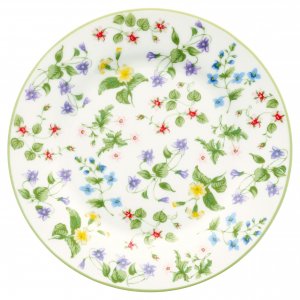 GreenGate Teller (Lunch Plate) Karolina white (Ø20.5 cm)