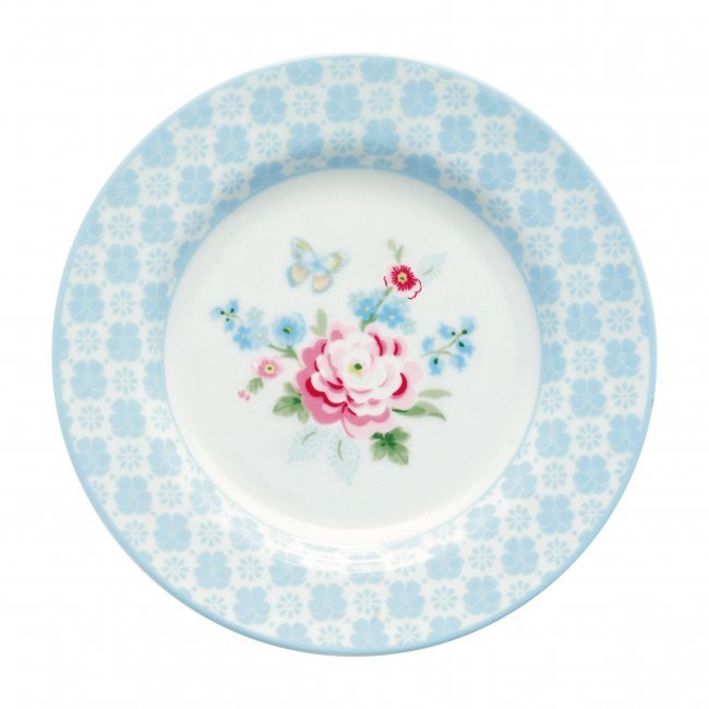 GreenGate Gebaksbordje (Small Plate) Edie lichtblauw (Ø15 cm) - Klik op de afbeelding om het venster te sluiten