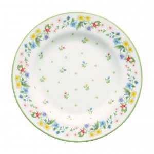 GreenGate Small plate Karolina white (Ø15 cm