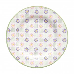 GreenGate Gebaksbordje (Small Plate) Sybille wit (Ø15 cm