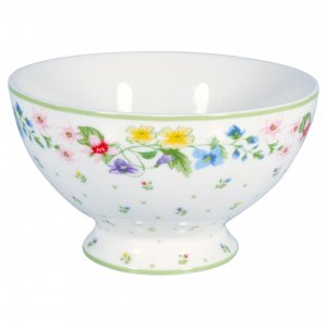 GreenGate Suppenschüssel (Soup Bowl) Karolina white 500ml (8.5x15cm)