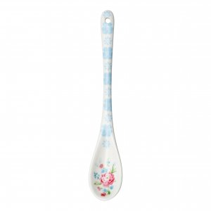 GreenGate Porcelain Spoon Edie pale blue (L 15.5cm)