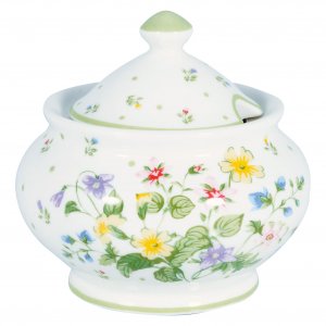 GreenGate Sugar pot round Fiola white (200 ml)