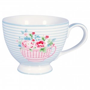 GreenGate Theekop Alma bloemen wit (400 ml)