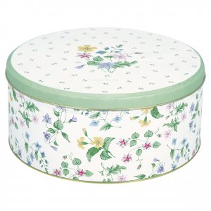 GreenGate Dose Rund (Tin box) Karolina white