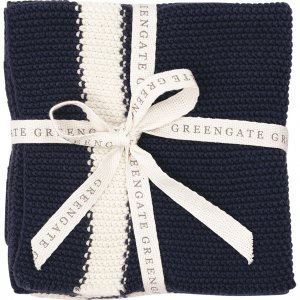 GreenGate - Alice Wischtuch / Spüllappen Dark Blue 3er-Set