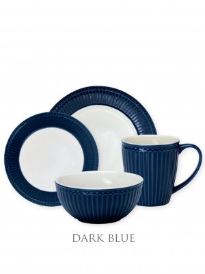 GreenGate Alice Dark Blue Dinnerware set 4-parts
