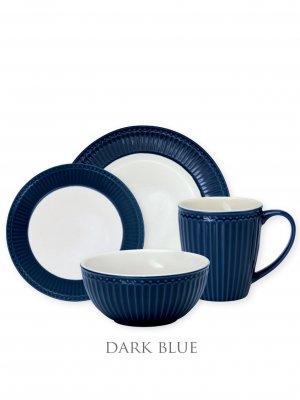 GreenGate Alice Dark Blue Geschirrset 4 tlg.