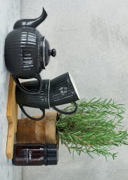 GreenGate Alice Donker Grijs Serviesset 4-delig
