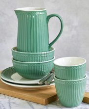 GreenGate Alice Dusty Green Dinnerware set 4-parts