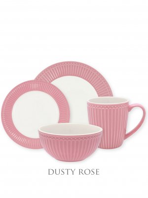 GreenGate Alice Dusty Rose Dinnerware set 4-parts